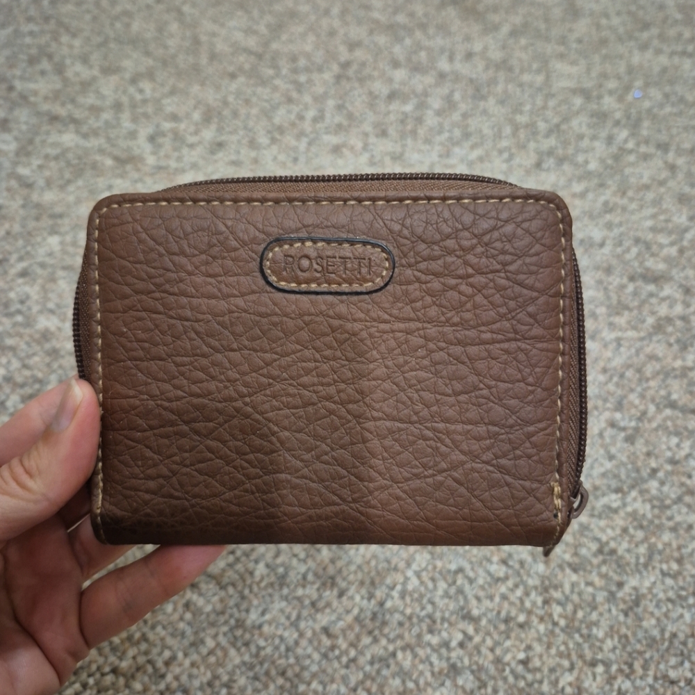 Rosetti Brown Faux Leather Small Wallet